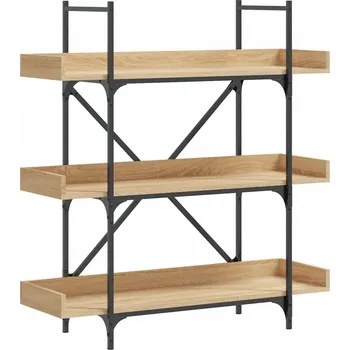 Knihovna Police na knihy s nastavitelnými nožičkami a křížovou výztuhou, dub sonoma, 100x33 cm