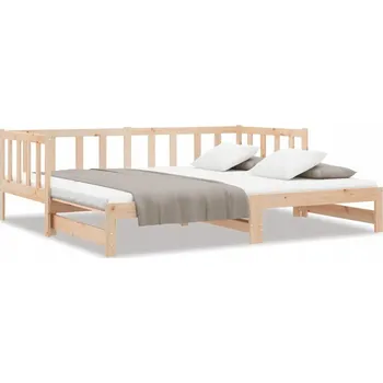 Postel Dřevěná dvoulůžková postel G02V 90x200 dub