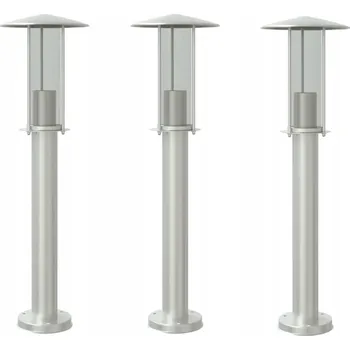 Stojací lampa Stojací zahradní lampa z z nerezové oceli, stříbrná, 13x13x60 cm, IP44
