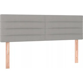 Čelo postele nastavitelné, světle šedé, 144 x 5 x 78/88 cm, látka