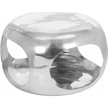 Konferenční stolek Konferenční stolek z hliníku, stříbrný, 50 x 50 x 30 cm