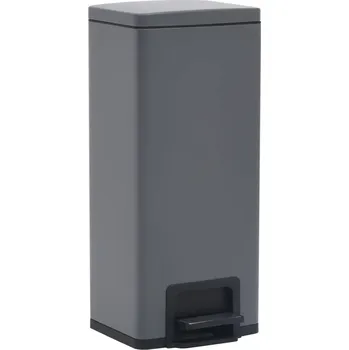 Odpadkový koš Odpadkový koš s pedálem, nerezová ocel , 31x31,5x71 cm, šedý