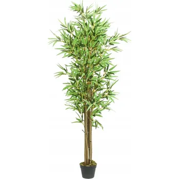 umělá květina Umělý bambus v kulatém květináči, výška 180 cm, zelený