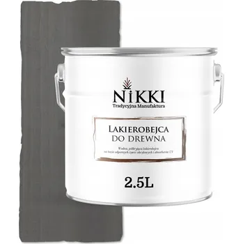 barva a nátěr na dřevo Lazurovací lak NIKKI 2,5 l šedý polomat