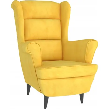 Křeslo Křeslo Čalouněné Sametem Hořčicově Žluté 74x84x100 cm