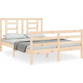 Postel Dřevěná borovicová postel 195,5x125,5x100 cm, neošetřená