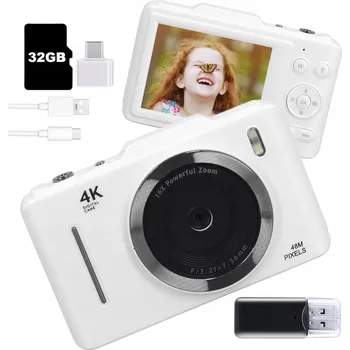 Digitální kompakt DIGITÁLNÍ FOTOAPARÁT 48MP S 32GB KARTOU, STABILIZACÍ OBRAZU, MAKRO A 16X ZOOMEM