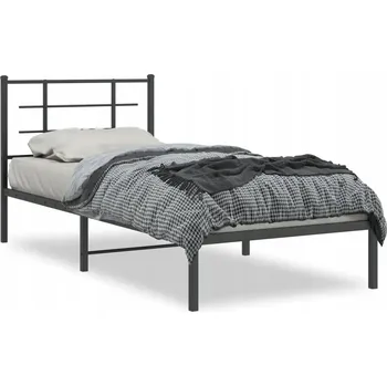 Postel Dvojlůžková kovová postel G02V 90x200 černá