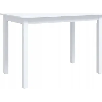 Jídelní stůl Jídelní stůl z kaučukového dřeva a MDF, bílý, 114x71x75 cm