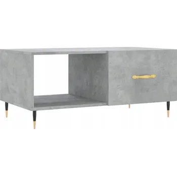 Konferenční stolek Konferenční stolek s dvířky, šedá betonu, 90 x 50 x 40 cm, dřevotříska