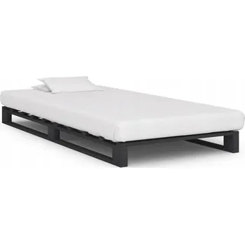 Postel Dřevěná manželská postel G04V 200x200 šedá