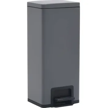 Odpadkový koš Odpadkový koš s pedálem, nerezová ocel , 31x31,5x71 cm, šedý