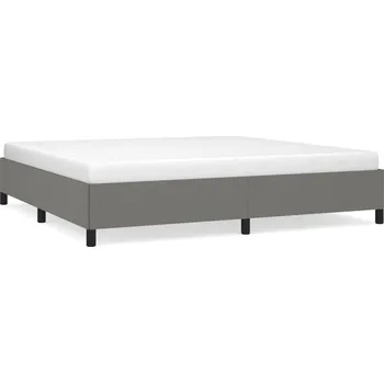 Postel Rám postele tmavě šedý 203 x 203 x 35 cm, materiál látka a překližka