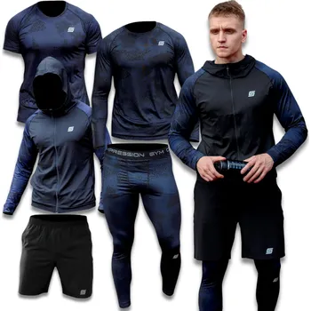 Podprsenka Kompresní tréninková souprava Gym Compression 3XL modrá