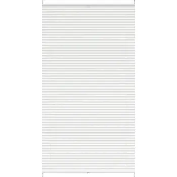 Roleta Plisovaná roleta Krepa bílá 110x200 cm, hliníková