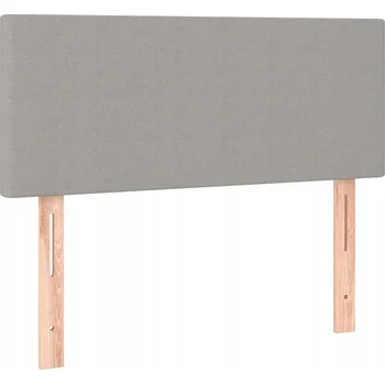 Čelo postele nastavitelná, světle šedá, polyester, 100 x 5 x 78/88 cm
