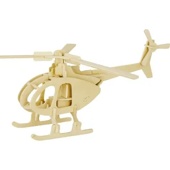 ostatní stavebnice 3D dřevěné puzzle Vrtulník Model z dřeva Kreativní stavebnice pro děti i dospělé Dekorativní skládačka s ochranným OPP boxem