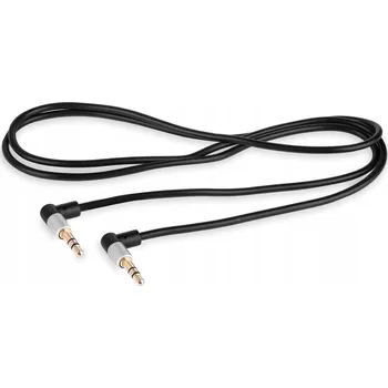 Audio kabel AUX kabel Jack 3,5 mm Stereo Slim Úhlový 1,5 m