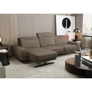 Sedací souprava Nábytek PEGAS s.r.o. Rohová Kožená sedací souprava FIORE MINI 265x180 cm - hnědá , levá