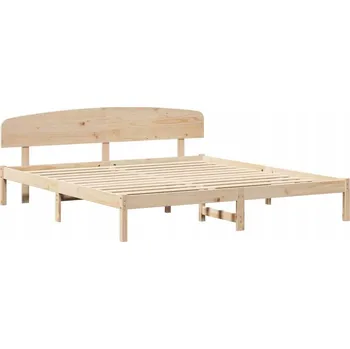 Postel Rám postele z masivního borovicového dřeva 180x200 cm, hnědý