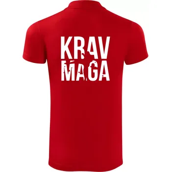 Pánská košile Nápis Krav Maga - Polokošile Victory sportovní (dresovina) - 3XL ( Červená )