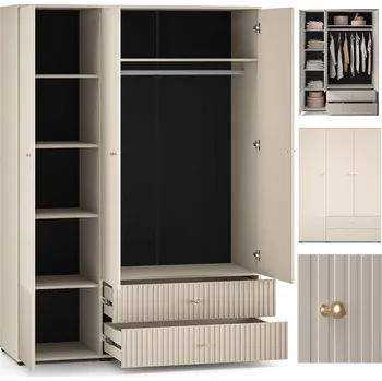 Šatní skříň Skříň Konsimo Droma 150 x 210 x 55 cm krémová