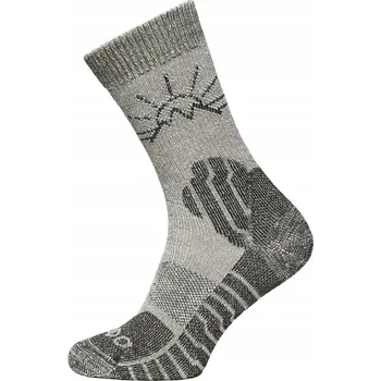 Pánské ponožky Trekingové Ponožky 68% MERINO vlna, bez nutnosti mulesingu, Solvik Path 39-42 Choco