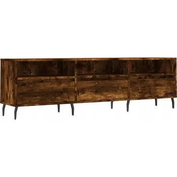 Televizní stolek TV stolek z dřevotřísky, kouřový dub, 150x30x