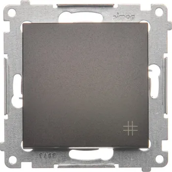 vypínač Vypínač křížový, řazení 7, 16 AX / 230 V~, šroubové svorky, Simon 54 DW7A.01/46, hnědá metalizovaná