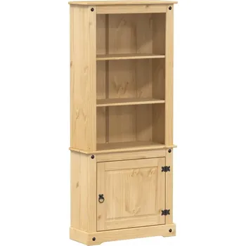 Šatní skříň Vysoká skříň Corona Lite, borovicové dřevo, medově hnědá, 74x38x170 cm