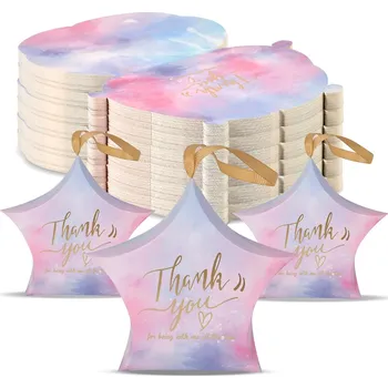 Vrták Dárkové krabičky s poděkováním pro hosty dárek tvar hvězdy, 30 kusů