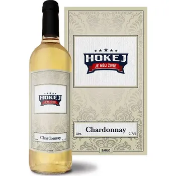 Víno Sablio Bílé víno Hokej je můj život: 0,75 l