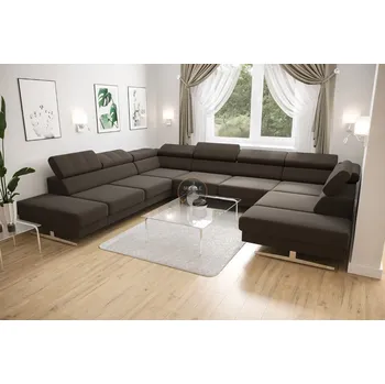 Sedací souprava Nábytek PEGAS s.r.o. Rohová sedací souprava EMPORIO MAX I 300X350X220 - hnědá , levá