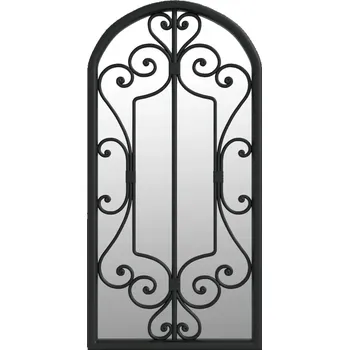 Zrcadlo Zrcadlo ze železa, rezavý efekt, 70 x 30 cm, černé