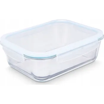 Dóza na potraviny SKLENĚNÁ NÁDOBA PRŮHLEDNÝ S VÍKEM NA POTRAVINY, OBDÉLNÍKOVÁ, 2,8 l