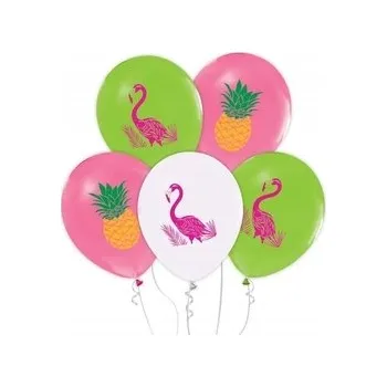 Balónek Balónky BAREVNÉ ananasy PLAMEŇÁCI exotické x 5