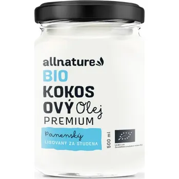 Rostlinný olej Allnature Kokosový olej panenský BIO 500 ml