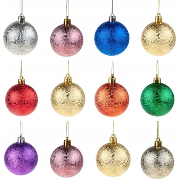 Vánoční dekorace VÁNOČNÍ BAŇKY BAREVNÉ NA VÁNOČNÍ STROMEČEK VÁNOČNÍ KOULE VÁNOČNÍ OZDOBY SADA 12 KS 8 CM