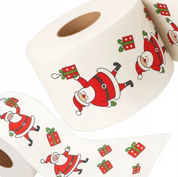 Vánoční dekorace Vánoční toaletní papír duże mikołaje dekorace do koupelny