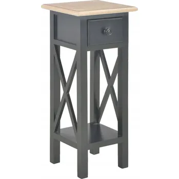 Konferenční stolek Telefonní stolek dřevěný hnědo-černý 27x27x65,5 cm