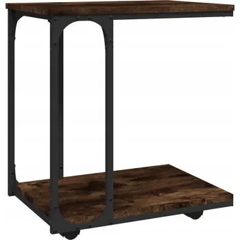 Konferenční stolek Odkládací stolek v industriálním stylu, kouřový dub, 50x35x55,5 cm