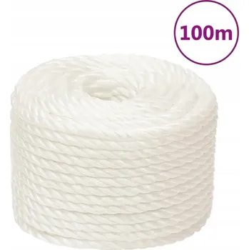Lany Polypropylenové lano stáčené UV-odolné bílé 16mm x 100m, nosnost 1380kg