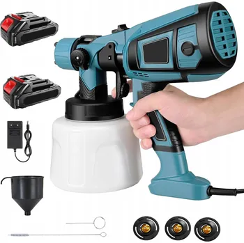 Stříkací pistole STŘÍKACÍ PISTOLE NA MALOVÁNÍ ZDÍ, MALÍŘSKÁ JEDNOTKA 3 TRYSKY 900ML 650W VELKÁ SADA