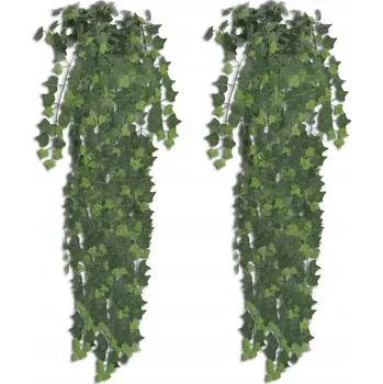 umělá květina 2 x Umělý Břečťan, 339 lístků, Výška 90 cm, Materiál: Polyester