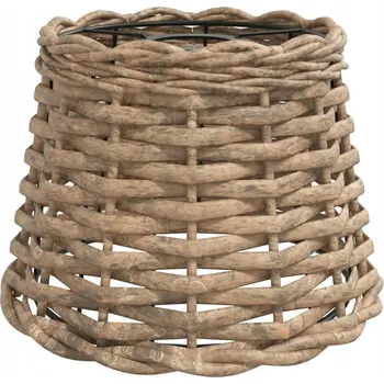 Stínidlo Stínidlo na lampu pro závěsnou lampu z proutí, železný držák, hnědé, 20x15 cm