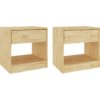 Noční stolek Noční stolek z masivního borovicového dřeva, 40 x 31 x 40 cm