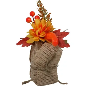 Podzimní dekorace v jutě 23 cm 2001014