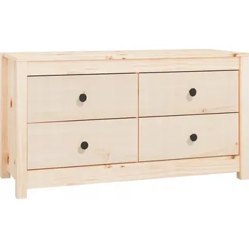 Komoda Komoda z Masivního Borovicového Dřeva, 100x40x54 cm, Přírodní Barva