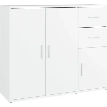 Komoda Klasická bílá skříňka z dřevěného materiálu 91x29,5x75 cm