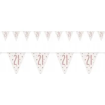 Narozeninová girlanda Unique 21. narozeniny 274 cm